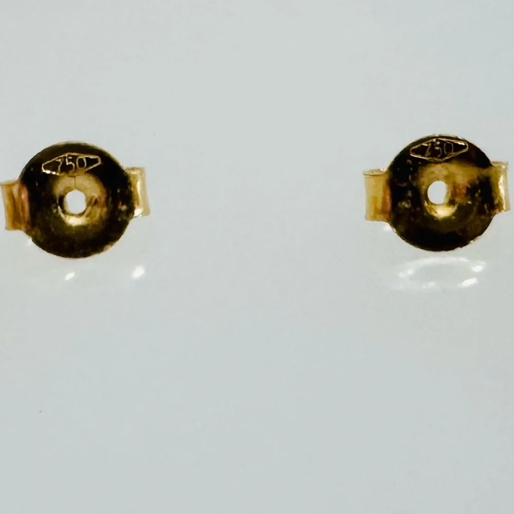 Tricolor Knot Earrings. 💛 Real 18(18k) Karat Solid Gold Jewelry - Picture 7 of 14